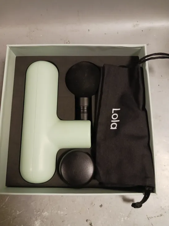 BOXED LOLA PORTABLE MASSAGE DEVICE - MINT CREAM