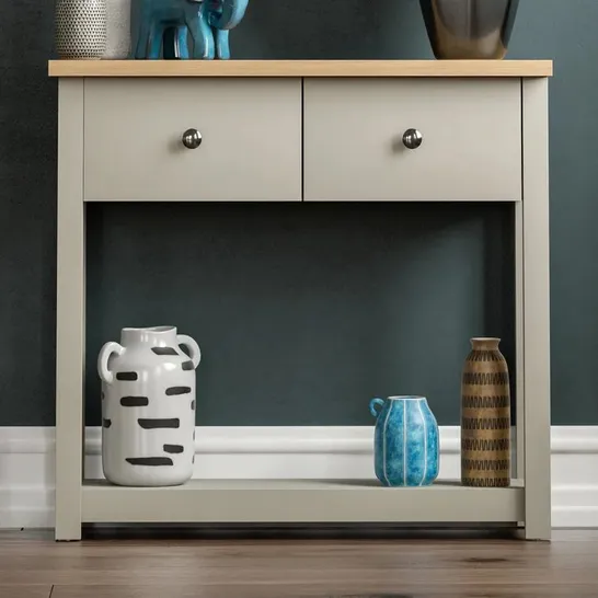 BOXED MANZO 80CM CONSOLE TABLE GREY
