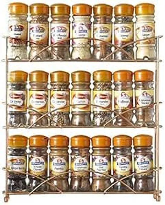 BOXED NEO 3 TIER SPICE RACK FOR KITCHEN DOOR CUPBOARD OR WALL (1 BOX)