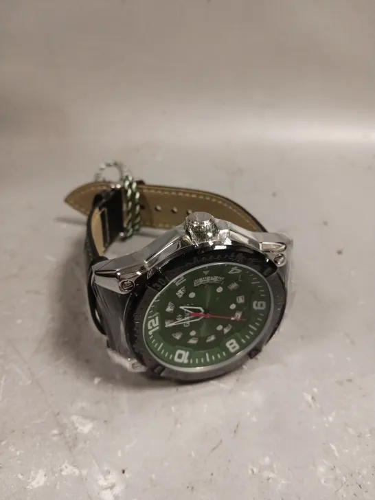 GAMAGES ADVENTURER GREEN DIAL WATCH 