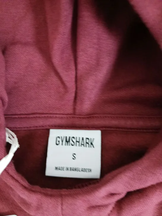 GYMSHARK IRONWORKS OVERSIZE HOODIE BURGANDY SIZE S 