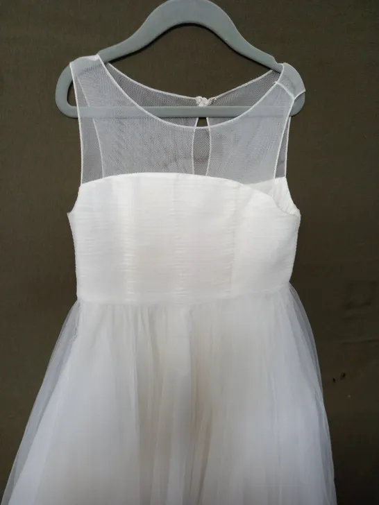 INFINITE WHITE NET OVERLAY DRESS - 6