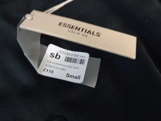 ESSENTIALS FEAR OF GOD BLACK HOODIE - SMALL