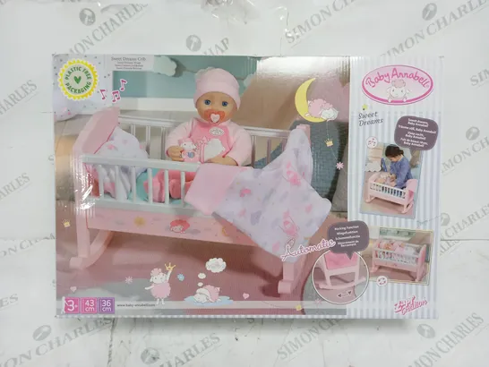 BOXED BABY ANNABELL SWEET DREAM COT 