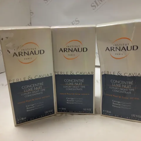 LOT OF 3 INSTITUT ARNAUD PEARL & CAVIAR LUXURY NIGHT TIME CONCENTRATE 1.02OZ.
