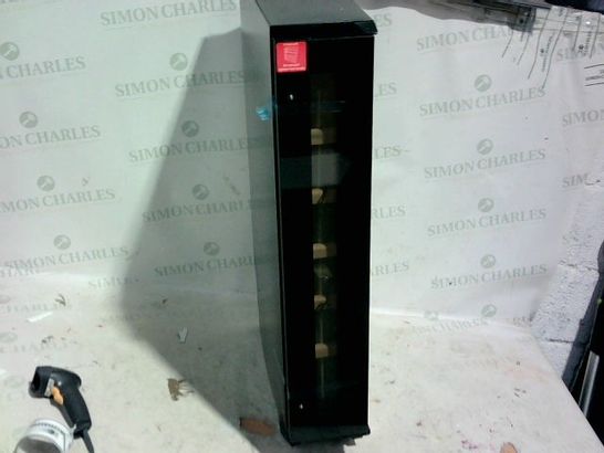 AMICA AWC150BL FREESTANDING WINE COOLER, 6 BOTTLE CAPACITY, 15CM WIDE, BLACK GLASS DOOR- COLLECTION ONLY
