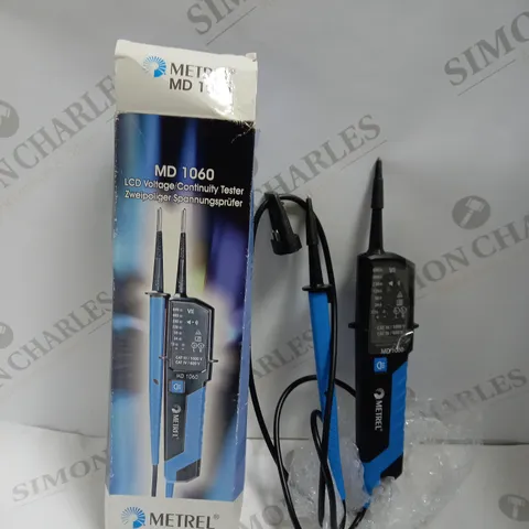 METREL MD 1060 NON-CONTACT VOLTAGE TESTER 2-POLE 12 – 690 V AC/DC LED CAT III 1000 V CAT IV 600 V CALIBRATED