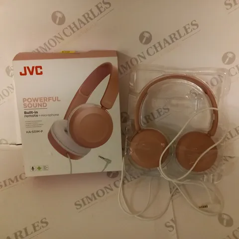 JVC POWERFUL SOUND WIRED HEADPHONES - PINK HA-S31M-P