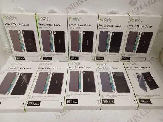 LOT OF APPROXIMATELY 10 ASSORTED SONY XPERIA PHONE CASES FOR VARIOUS MODELS