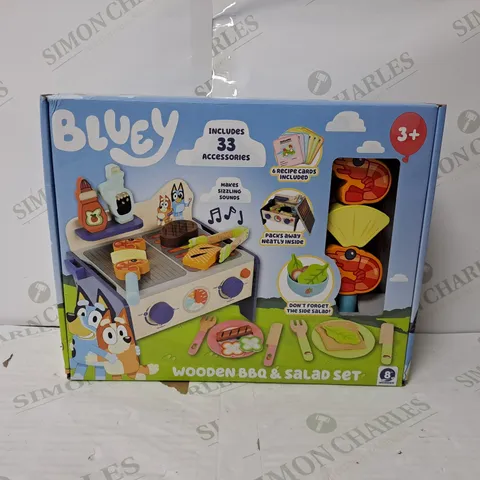 BOXED BLUEY WOODEN BBQ AND SALAD SET