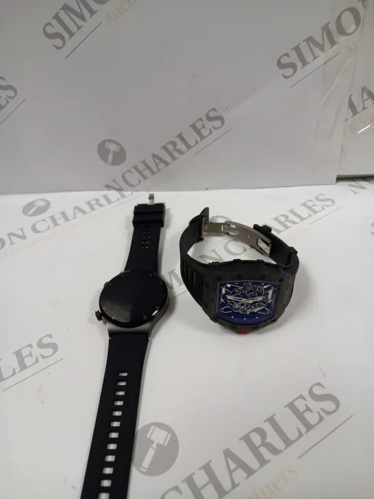 2 X ASSORTED WATCHES. INCLUDES A UNBRANDED WATCH & RICHARD MILLE MEN'S WATCH 