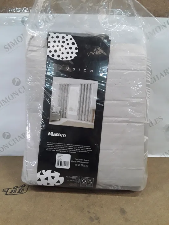 FUSION MATTEO FULLY LINED EYELET CURTAINS -228CM - 228CM