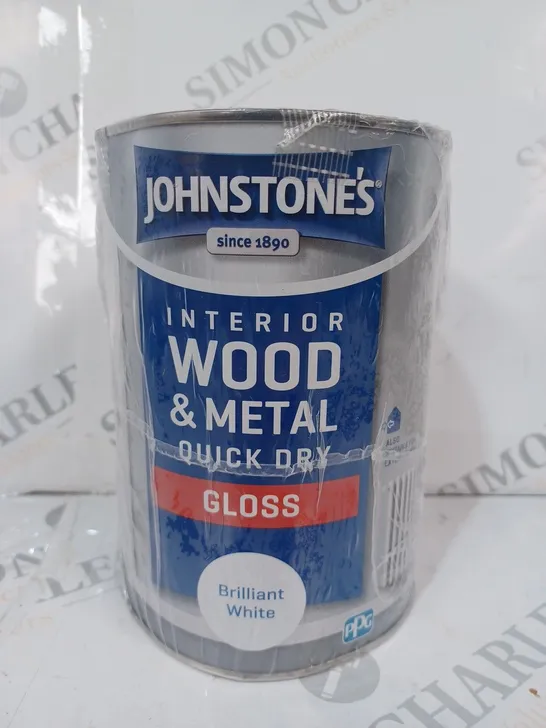 JOHNSTONE'S INTERIOR WOOD & METAL QUICK DRY GLOSS IN BRILLIANT WHITE (1.25L)