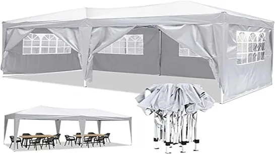 BRAND NEW YUEBO FOLDING GAZEBO TENT 3 X 6 M WATERPROOF FOLDING TENTS WITH 6 WALLS, UV PROTECTION FOLDING GAZEBO GARDEN PERGOLAS TENTS FOR OUTDOORS, PARTIES (1 BOX)