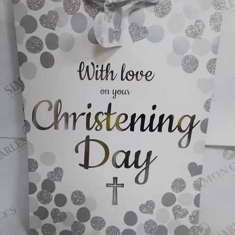 PALLET OF APPROXIMATELY 1200 EUROWRAP 'WITH LOVE ON YOUR CHRISTENING DAY' XL GIFT BAGS - COLLECTION ONLY