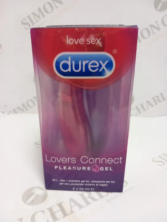 BOXED DUREX LOVERS CONNECT PLEASURE GEL 2 X 60ML