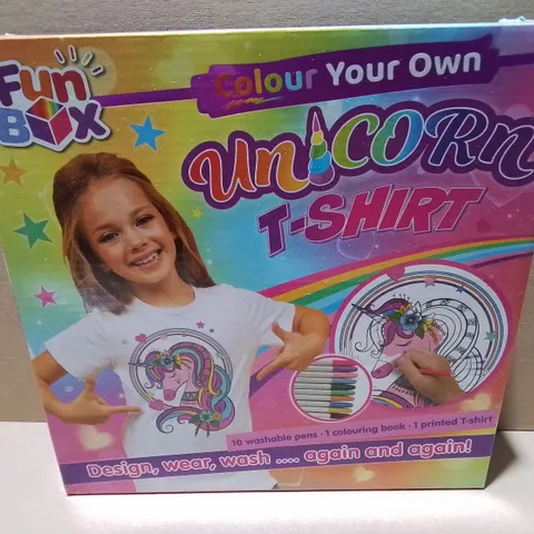 LOT OF 6 BRAND NEW COLOUR YOUR OWN UNICORN T-SHIRT CRAFT SETS