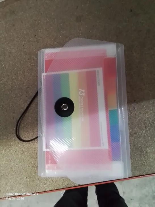 A BOX OF 13 MINI RAINBOW DOCUMENT FILES (2 IN EACH PACK)