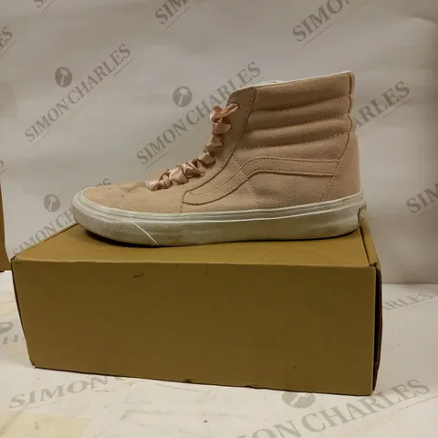 IN THE STYLE OF VANS DUSKY PINK HIGH TOP TRAINERS UK SIZE 8