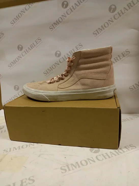 IN THE STYLE OF VANS DUSKY PINK HIGH TOP TRAINERS UK SIZE 8