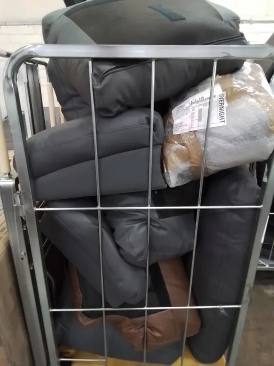 CAGE OF ASSORTED SOFA/CHAIR BACK & SEAT CUSHIONS