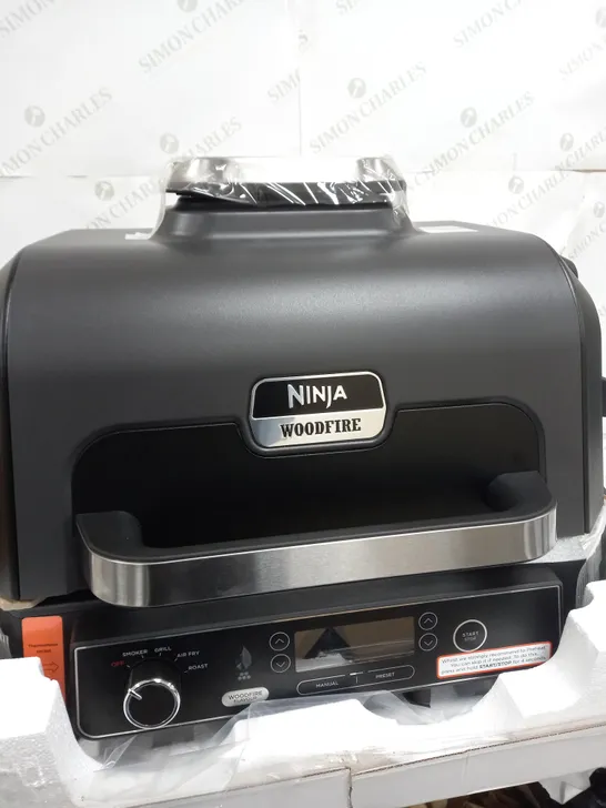 NINJA WOOD FIRE PRO XL ELECTRIC BBQ GRILL,SMART COOK SYSTEM BUILT IN THERMOMETER 