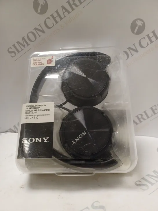 BOXED SONY MDR-ZX310 OVER-EAR HEADPHONES IN BLACK