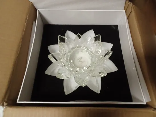 JULIAN MCDONALD LOTUS CANDLE HOLDER - CLEAR