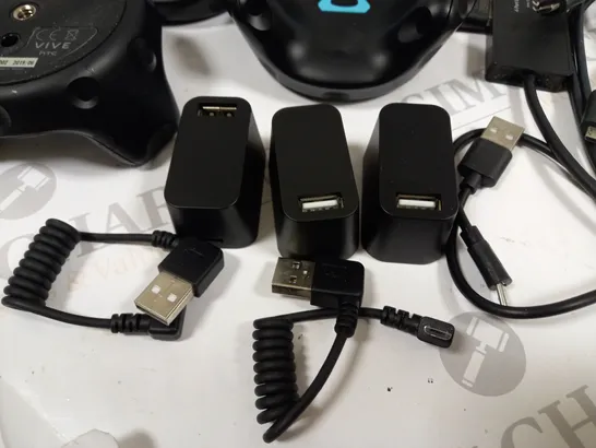 LOT OF VIVE HTC ACCESSORIES AND CONNECTORS