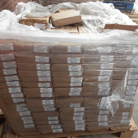PALLET OF APPROX 340 PARCELS OF GREASEPROOF PAPER ( 1000 PCS IN EACH 20 × 22CM )