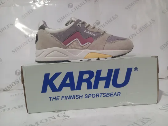 BOXED PAIR OF KARHU ARIA 95 SHOES IN MULTICOLOUR UK SIZE 6