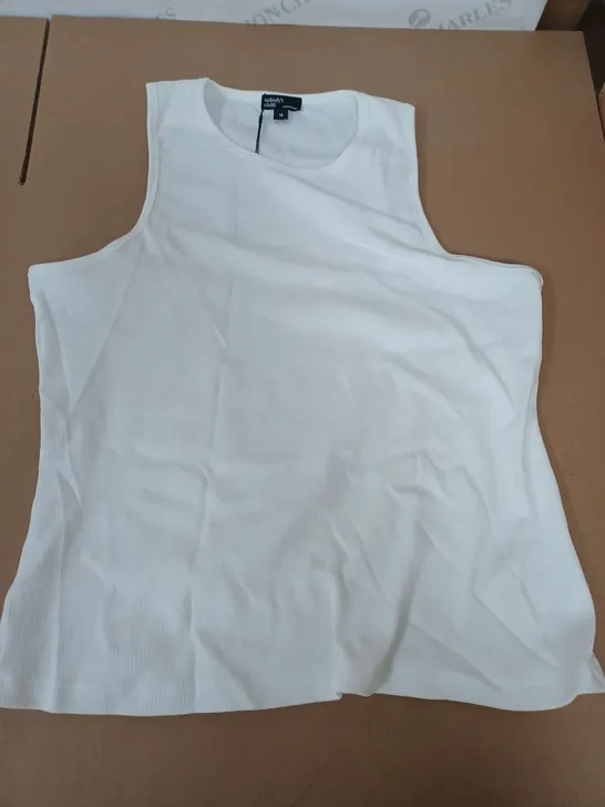 NOBODYS CHILD JERSEY WHITE RACER TANK - UK 18