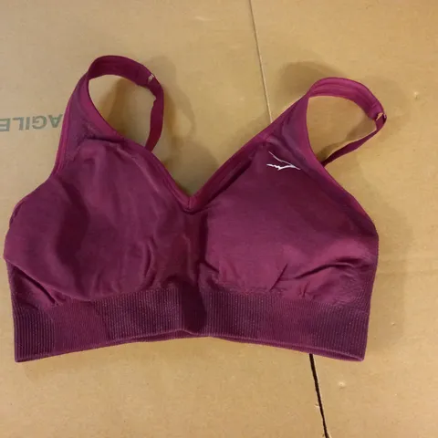 GYMSHARK SPORTS BRA IN WINE - M