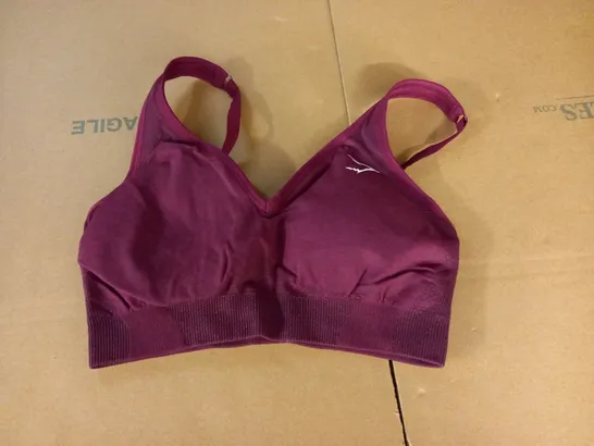 GYMSHARK SPORTS BRA IN WINE - M