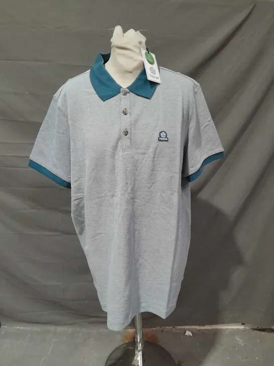 TOG24 WHITLEY MENS POLO SHIRT BLUE SIZE LARGE