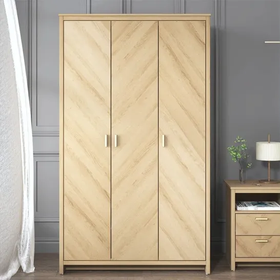 BOXED BONNIE 3 DOOR WARDROBE - OSLO OAK (2 BOXES)