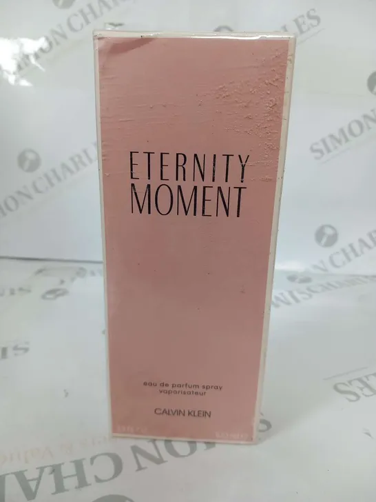 BOXED AND SEALED ETERNITY MOMENT EAU DE PARFUM CALVIN KLEIN 100ML