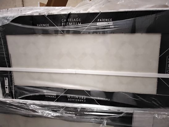 APPROXIMATELY BOXES OF FIVE × 30 X 60cm DECOR BLANC QUADRI TILES (EACH PACK COVERS 0.9sq m)