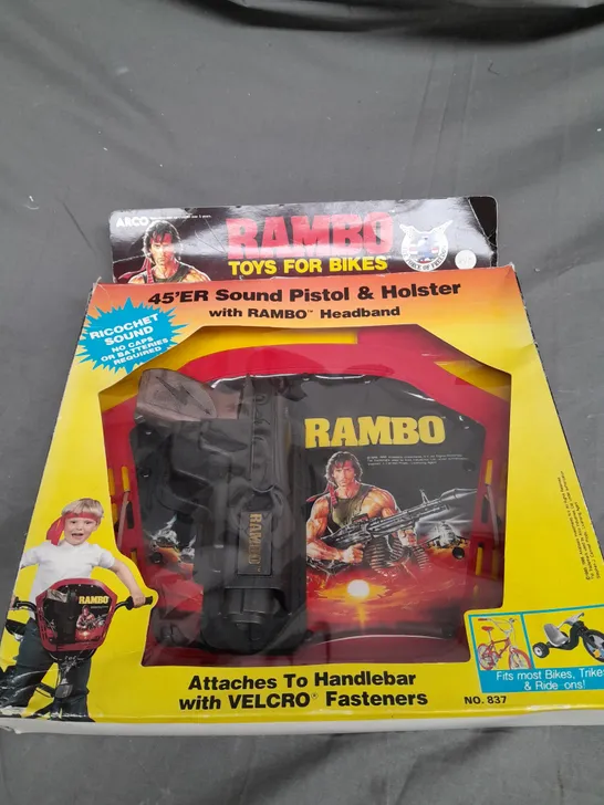 RAMBO 45'ER SOUND PISTOL AND HOLSTER WITH RAMBO HEADBAND