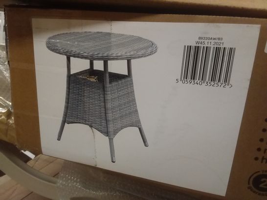 BOXED WICKER DINING TABLE 