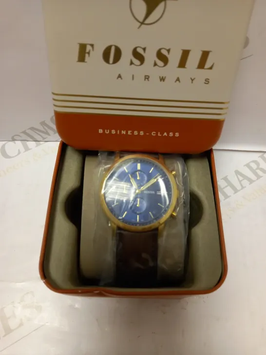 FOSSIL MINIMALIST MEN'S TRADITIONAL BROWN LEATHER WRISTWATCH  RRP £159