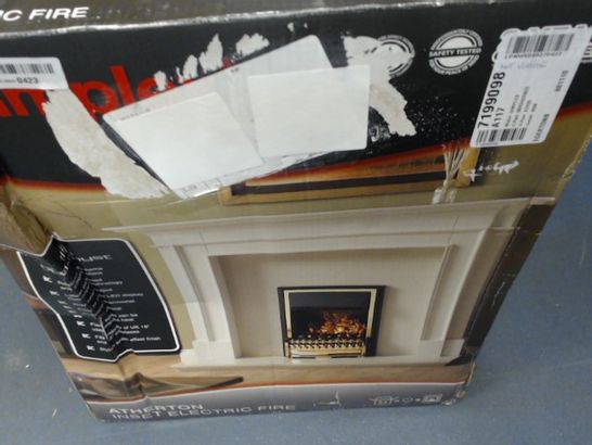 DIMPLEX ATHERTON INSET ELECTRIC FIRE, STEEL, 2000W