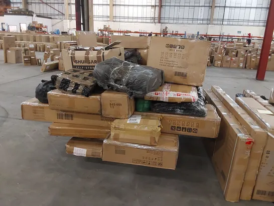 LARGE PALLET OF ASSORTED FURNITURE PARTS/CONSUMER PRODUCTS 