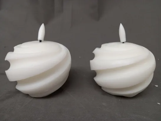 BOXED K BY KELLY HOPPEN SET OF 2 FLAMELESS CANDLES SHAPES