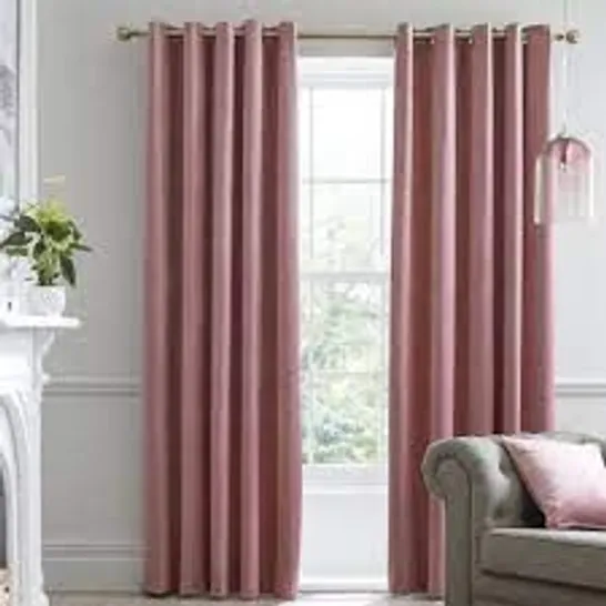 MONTROSE BLACKOUT BLUSH EYELET CURTAINS