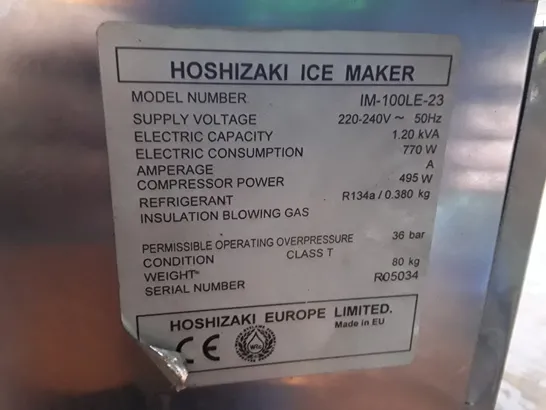 HOSHIZAKI IM-100LE-23 ICE MAKER 