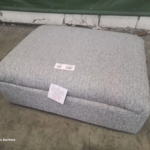 DESIGNER STORAGE FOOTSTOOL GREY FABRIC 