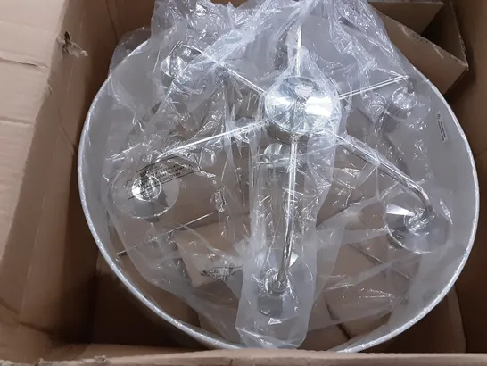 BOXED BASILLA 6 LIGHT DRUM CHANDELIER 