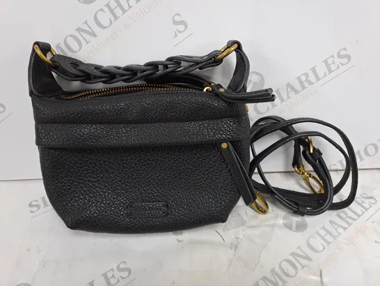 OLIVER BONAS BLACK LEATHER LOOK BAG