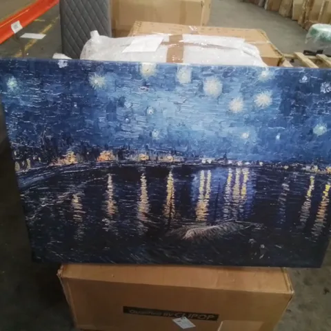 STARRY NIGHT OVER THE RHONE WRAPPED CANVAS ART PIECE 